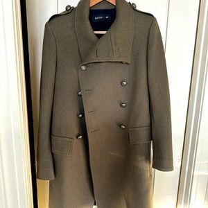 Balmain x H&M wool military coat.